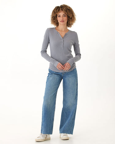 Akia Feather Rib Long Sleeve Henley Threads 4 Thought 