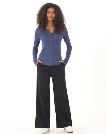 Akia Feather Rib Long Sleeve Henley Threads 4 Thought 