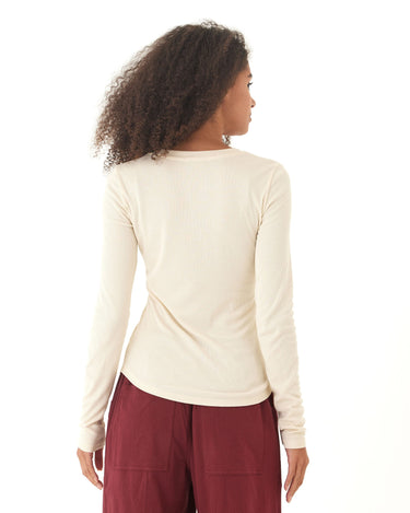 Akia Feather Rib Long Sleeve Henley Threads 4 Thought 