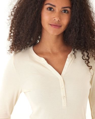 Akia Feather Rib Long Sleeve Henley Threads 4 Thought 