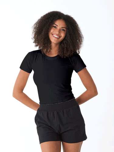 Guadalupe Heather Luxe Jersey Crop Tee Womens Tops Short Tee Threads 4 Thought