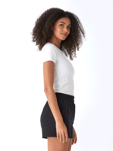 Guadalupe Heather Luxe Jersey Crop Tee Womens Tops Short Tee Threads 4 Thought