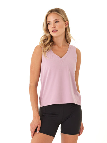 Kristie Criss Cross Heather Luxe Jersey Tank Womens Tops Tanks Threads 4 Thought