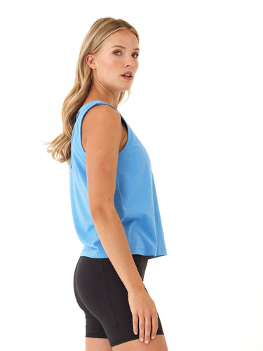 Kristie Criss Cross Heather Luxe Jersey Tank Womens Tops Tanks Threads 4 Thought 