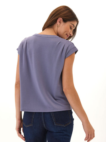 Luciana Modal Terry Pleated Top Womens Tops Short Shirt Threads 4 Thought 