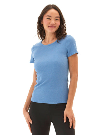 Mariella Heather Luxe Rib Tee Womens Tops Short Tee Threads 4 Thought 