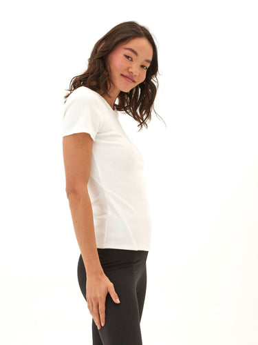 Mariella Heather Luxe Rib Tee Womens Tops Short Tee Threads 4 Thought 