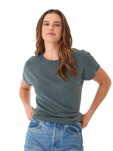 Alycia Textured Slub Jersey Cutout Top Threads 4 Thought 