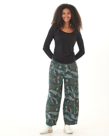 Lauren Cloud Camo Stretch Twill Pleated Barrel Pant Threads 4 Thought 