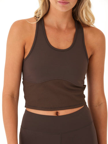 Adria Rib Mix Performance Tank Womens Tops Sports Bra Threads 4 Thought