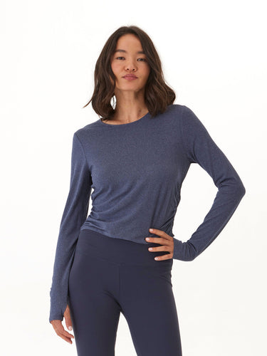 Amabella Heather Luxe Jersey Ruched Long Sleeve Womens Tops Long Threads 4 Thought