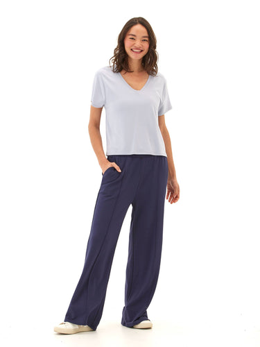 Bettine Modal Terry V-Neck Tee Womens Tops Short Tee Threads 4 Thought 