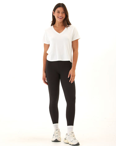 Bettine Modal Terry V-Neck Tee Womens Tops Short Tee Threads 4 Thought 