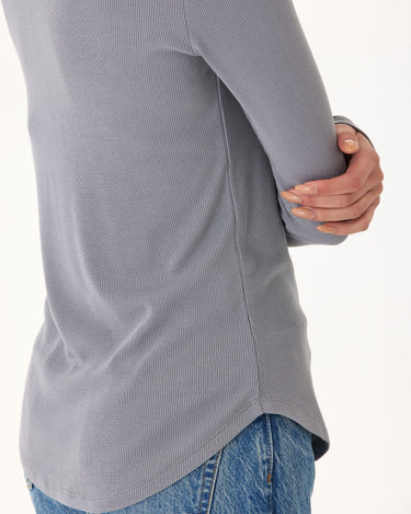 Torri Feather Rib Long Sleeve Crew Tee Womens Tops Long Shirt Threads 4 Thought 