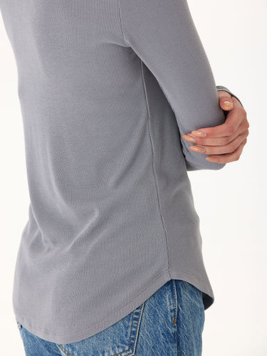 Torri Feather Rib Long Sleeve Crew Tee Womens Tops Long Shirt Threads 4 Thought 