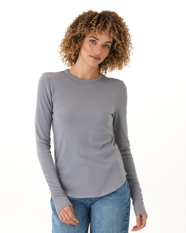 Torri Feather Rib Long Sleeve Crew Tee Womens Tops Long Shirt Threads 4 Thought 