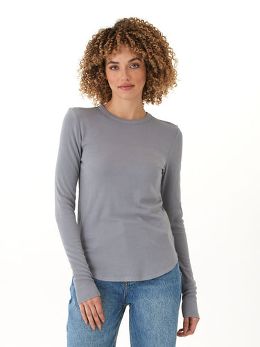 Torri Feather Rib Long Sleeve Crew Tee Threads 4 Thought