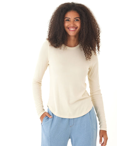 Torri Feather Rib Long Sleeve Crew Tee Threads 4 Thought 