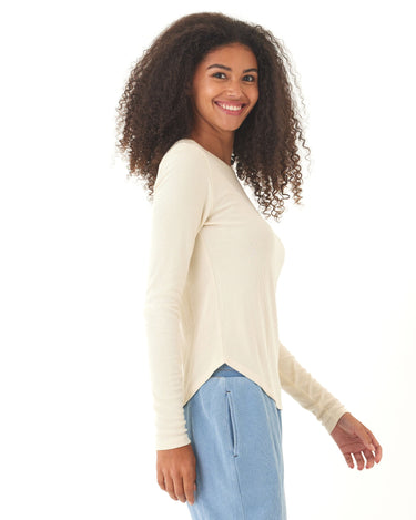 Torri Feather Rib Long Sleeve Crew Tee Threads 4 Thought 