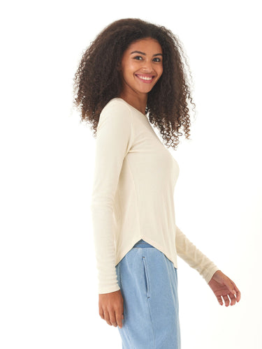 Torri Feather Rib Long Sleeve Crew Tee Threads 4 Thought