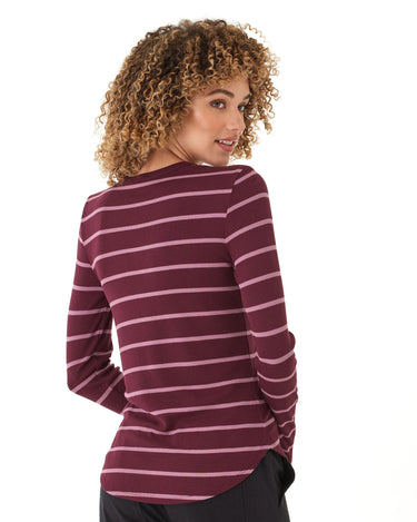 Torri Feather Rib Long Sleeve Crew Tee Womens Tops Long Shirt Threads 4 Thought 