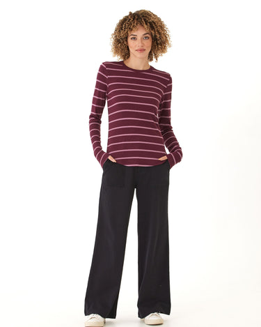 Torri Feather Rib Long Sleeve Crew Tee Womens Tops Long Shirt Threads 4 Thought 