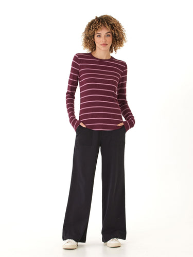 Torri Feather Rib Long Sleeve Crew Tee Womens Tops Long Shirt Threads 4 Thought 
