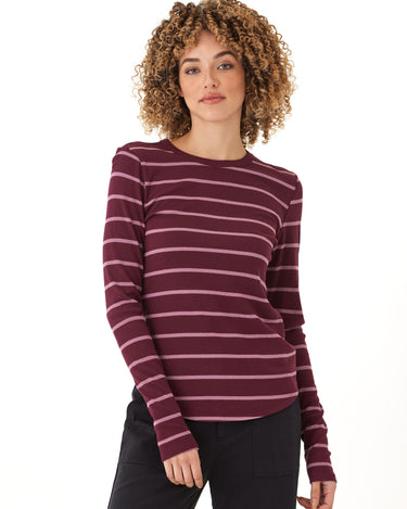 Torri Feather Rib Long Sleeve Crew Tee Womens Tops Long Shirt Threads 4 Thought 
