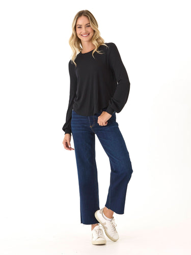 Kallie Feather Rib Top Womens Tops Long Shirt Threads 4 Thought 