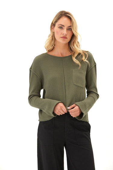 Giulia Eco Thermal Long Sleeve Top Womens Tops Long Shirt Threads 4 Thought 