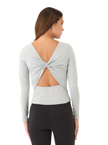 Audra Luxe Jersey 2-Way Long Sleeve Twist Top Threads 4 Thought