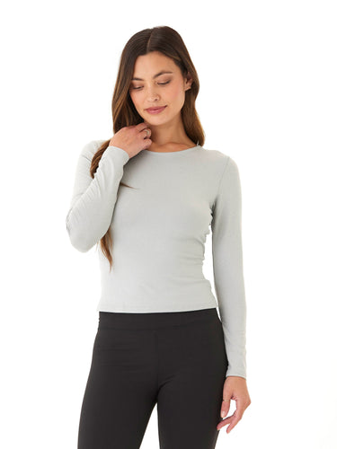 Audra Luxe Jersey 2-Way Long Sleeve Twist Top Threads 4 Thought