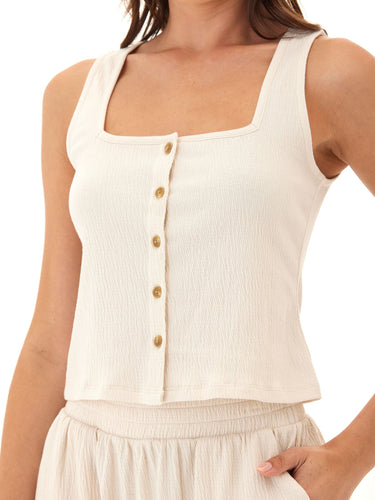 Jamila Smocked Jersey Tank Womens Tops Tanks Threads 4 Thought