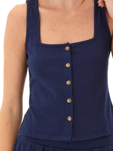 Jamila Smocked Jersey Tank Womens Tops Tanks Threads 4 Thought