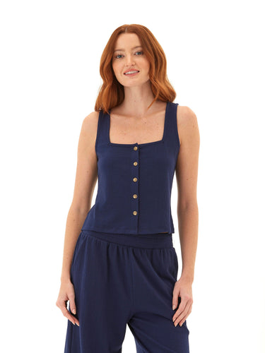 Jamila Smocked Jersey Tank Womens Tops Tanks Threads 4 Thought