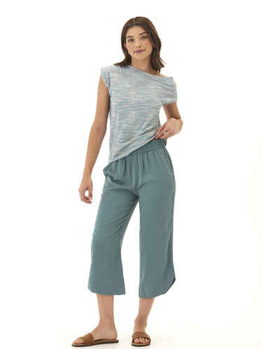 Leoni Off-Shoulder Marble Rib Top Womens Tops Short Shirt Threads 4 Thought 