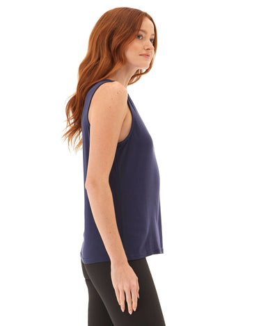 Desirae Tencel Jersey Twist Shoulder Tank Womens Tops Tanks Threads 4 Thought 