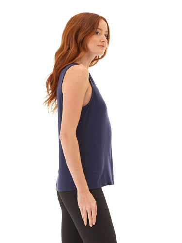 Desirae Tencel Jersey Twist Shoulder Tank Womens Tops Tanks Threads 4 Thought 