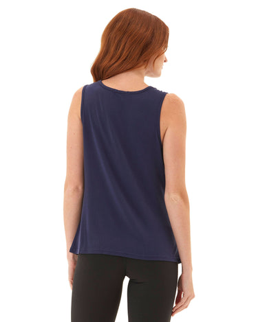 Desirae Tencel Jersey Twist Shoulder Tank Womens Tops Tanks Threads 4 Thought 