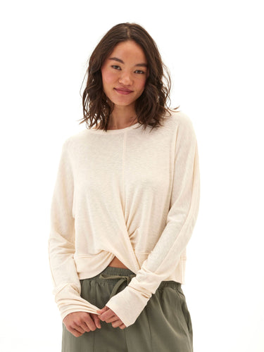 Chloe Textured Jersey Twist Dolman Top Threads 4 Thought