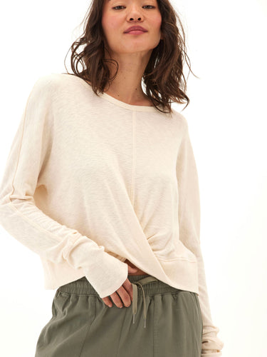 Chloe Textured Jersey Twist Dolman Top Threads 4 Thought