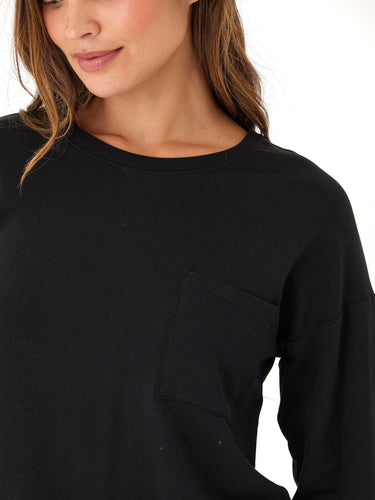 Shaina Modal Terry Pocket Long Sleeve Womens Tops Long Tee Threads 4 Thought