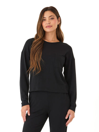 Shaina Modal Terry Pocket Long Sleeve Womens Tops Long Tee Threads 4 Thought