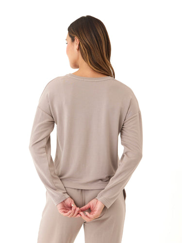 Shaina Modal Terry Pocket Long Sleeve Womens Tops Long Tee Threads 4 Thought 