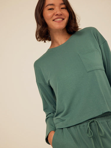 Shaina Modal Terry Pocket Long Sleeve Womens Tops Long Shirt Threads 4 Thought 