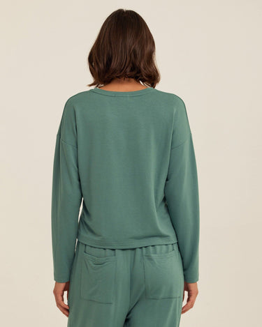 Shaina Modal Terry Pocket Long Sleeve Womens Tops Long Shirt Threads 4 Thought 