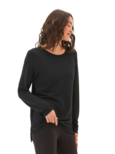 Teagan Feather Fleece Step-Hem Tunic Womens Outerwear Sweatshirt Threads 4 Thought