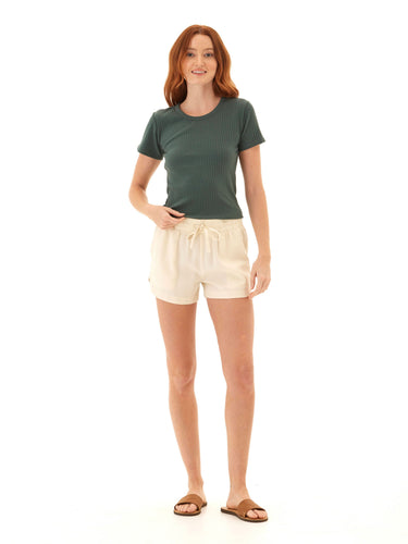 Felicia Organic Rib Scoop Neck Tee Womens Tops Short Tee Threads 4 Thought 