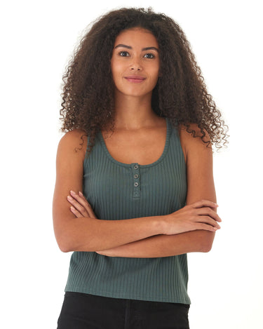 Kathy Organic Rib Henley Tank Womens Tops Tanks Threads 4 Thought 