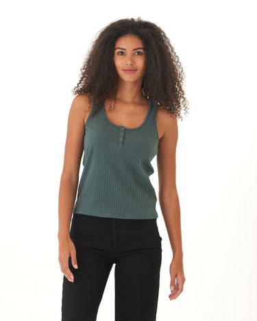 Kathy Organic Rib Henley Tank Womens Tops Tanks Threads 4 Thought 